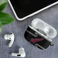 New Zealand Christmas AirPods Case Meri Kirihimete Silver Fern Knit Style Pink Color LT03 - Polynesian Pride