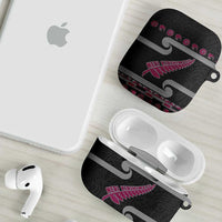 New Zealand Christmas AirPods Case Meri Kirihimete Silver Fern Knit Style Pink Color LT03 - Polynesian Pride