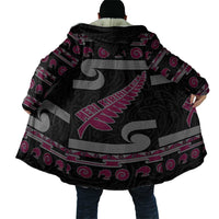 New Zealand Christmas Cloak Meri Kirihimete Silver Fern Knit Style Pink Color LT03 - Polynesian Pride