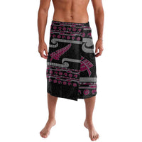 New Zealand Christmas Lavalava Meri Kirihimete Silver Fern Knit Style Pink Color LT03 Pink - Polynesian Pride