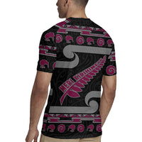 New Zealand Christmas Rugby Jersey Meri Kirihimete Silver Fern Knit Style Pink Color LT03 - Polynesian Pride