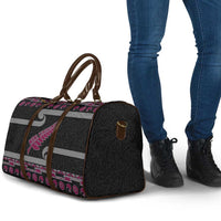 New Zealand Christmas Travel Bag Meri Kirihimete Silver Fern Knit Style Pink Color LT03 - Polynesian Pride