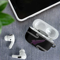 New Zealand Christmas AirPods Case Meri Kirihimete Silver Fern Knit Style Purple Color LT03 - Polynesian Pride
