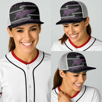 New Zealand Christmas Baseball Net Cap Meri Kirihimete Silver Fern Knit Style Purple Color LT03 - Polynesian Pride