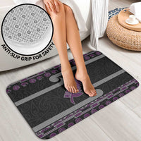 New Zealand Christmas Bathroom Set Meri Kirihimete Silver Fern Knit Style Purple Color LT03 - Polynesian Pride