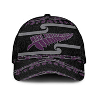 New Zealand Christmas Classic Cap Meri Kirihimete Silver Fern Knit Style Purple Color LT03 Universal Fit Purple - Polynesian Pride