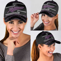 New Zealand Christmas Classic Cap Meri Kirihimete Silver Fern Knit Style Purple Color LT03 - Polynesian Pride