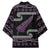 New Zealand Christmas Kimono Meri Kirihimete Silver Fern Knit Style Purple Color - Polynesian Pride