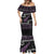 New Zealand Christmas Mermaid Dress Meri Kirihimete Silver Fern Knit Style Purple Color - Polynesian Pride