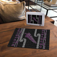 New Zealand Christmas Puzzle Meri Kirihimete Silver Fern Knit Style Purple Color - Polynesian Pride