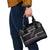 New Zealand Christmas Shoulder Handbag Meri Kirihimete Silver Fern Knit Style Purple Color - Polynesian Pride