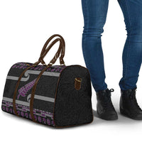 New Zealand Christmas Travel Bag Meri Kirihimete Silver Fern Knit Style Purple Color LT03 - Polynesian Pride