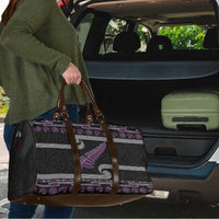 New Zealand Christmas Travel Bag Meri Kirihimete Silver Fern Knit Style Purple Color LT03 - Polynesian Pride