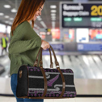 New Zealand Christmas Travel Bag Meri Kirihimete Silver Fern Knit Style Purple Color LT03 - Polynesian Pride