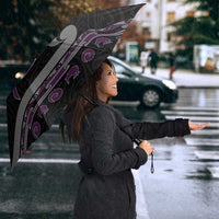 New Zealand Christmas Umbrella Meri Kirihimete Silver Fern Knit Style Purple Color LT03 - Polynesian Pride