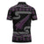 New Zealand Christmas Zipper Polo Shirt Meri Kirihimete Silver Fern Knit Style Purple Color - Polynesian Pride