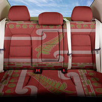 New Zealand Christmas Back Car Seat Cover Meri Kirihimete Silver Fern Knit Style Green Color LT03 One Size Green - Polynesian Pride