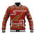 New Zealand Christmas Baseball Jacket Meri Kirihimete Silver Fern Knit Style Green Color - Polynesian Pride