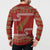 New Zealand Christmas Button Sweatshirt Meri Kirihimete Silver Fern Knit Style Green Color - Polynesian Pride
