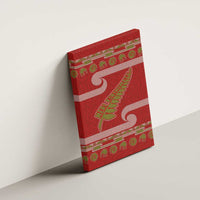 New Zealand Christmas Canvas Wall Art Meri Kirihimete Silver Fern Knit Style Green Color LT03 - Polynesian Pride