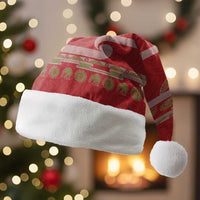 New Zealand Christmas Santa Hat Meri Kirihimete Silver Fern Knit Style Green Color LT03 Without Fur Green - Polynesian Pride