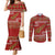 New Zealand Christmas Couples Matching Mermaid Dress and Long Sleeve Button Shirt Meri Kirihimete Silver Fern Knit Style Green Color - Polynesian Pride