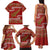 New Zealand Christmas Family Matching Tank Maxi Dress and Hawaiian Shirt Meri Kirihimete Silver Fern Knit Style Green Color - Polynesian Pride