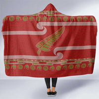 New Zealand Christmas Hooded Blanket Meri Kirihimete Silver Fern Knit Style Green Color LT03 One Size Green - Polynesian Pride