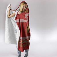 New Zealand Christmas Hooded Blanket Meri Kirihimete Silver Fern Knit Style Green Color LT03 - Polynesian Pride