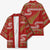 New Zealand Christmas Kimono Meri Kirihimete Silver Fern Knit Style Green Color - Polynesian Pride