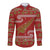 New Zealand Christmas Long Sleeve Button Shirt Meri Kirihimete Silver Fern Knit Style Green Color - Polynesian Pride