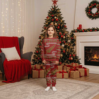 New Zealand Christmas Pajama Set Meri Kirihimete Silver Fern Knit Style Green Color LT03 Kid Green - Polynesian Pride