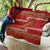 New Zealand Christmas Quilt Meri Kirihimete Silver Fern Knit Style Green Color - Polynesian Pride