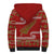 New Zealand Christmas Sherpa Hoodie Meri Kirihimete Silver Fern Knit Style Green Color - Polynesian Pride