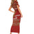 New Zealand Christmas Short Sleeve Bodycon Dress Meri Kirihimete Silver Fern Knit Style Green Color - Polynesian Pride