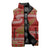 New Zealand Christmas Sleeveless Puffer Jacket Meri Kirihimete Silver Fern Knit Style Green Color - Polynesian Pride