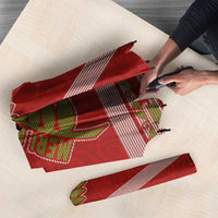 New Zealand Christmas Umbrella Meri Kirihimete Silver Fern Knit Style Green Color LT03 - Polynesian Pride