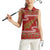New Zealand Christmas Women Sleeveless Polo Shirt Meri Kirihimete Silver Fern Knit Style Green Color - Polynesian Pride