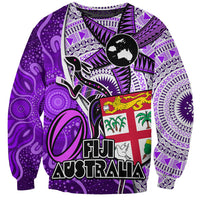 personalised-fiji-australia-rugby-sweatshirt-kangaroo-and-palm-tree-purple-tapa-pattern-mix-aboriginal