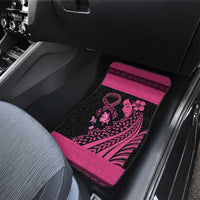 Breast Cancer Awareness Car Mats Think Pink Polynesian Ribbon and Butterfly