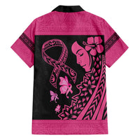 Breast Cancer Awareness Family Matching Puletasi and Hawaiian Shirt Think Pink Polynesian Ribbon and Butterfly LT03 - Polynesian Pride