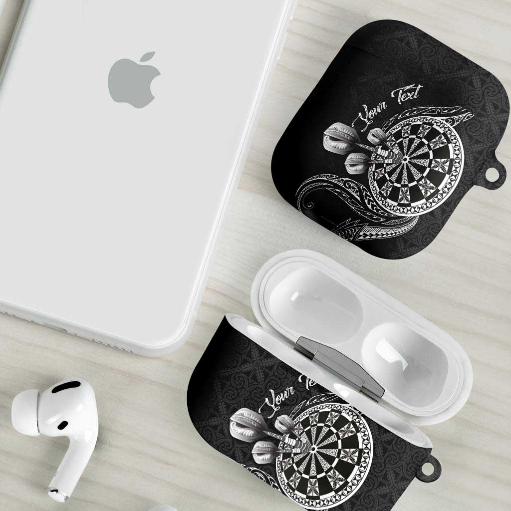 Personalised Niue Darts Masters AirPods Case Tribal Hiapo Dartboard - Polynesian Pride