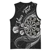 Personalised Niue Darts Masters Basketball Jersey Tribal Hiapo Dartboard - Polynesian Pride