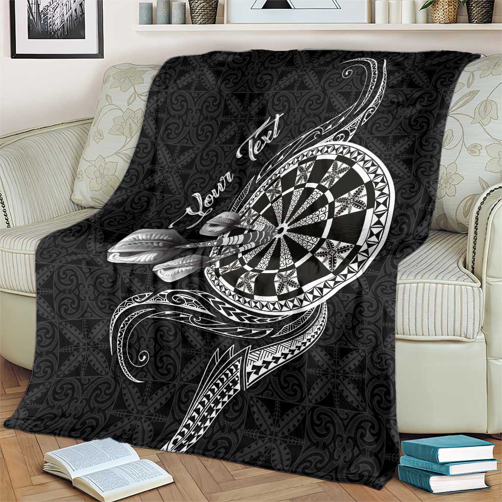 Personalised Niue Darts Masters Blanket Tribal Hiapo Dartboard - Polynesian Pride