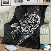 Personalised Niue Darts Masters Blanket Tribal Hiapo Dartboard - Polynesian Pride