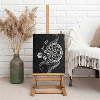 Personalised Niue Darts Masters Canvas Wall Art Tribal Hiapo Dartboard - Polynesian Pride