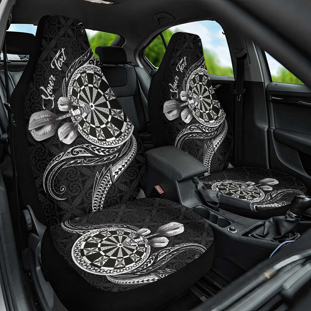 Personalised Niue Darts Masters Car Seat Cover Tribal Hiapo Dartboard LT03 One Size Black - Polynesian Pride