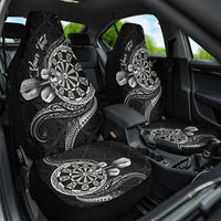 Personalised Niue Darts Masters Car Seat Cover Tribal Hiapo Dartboard LT03 One Size Black - Polynesian Pride