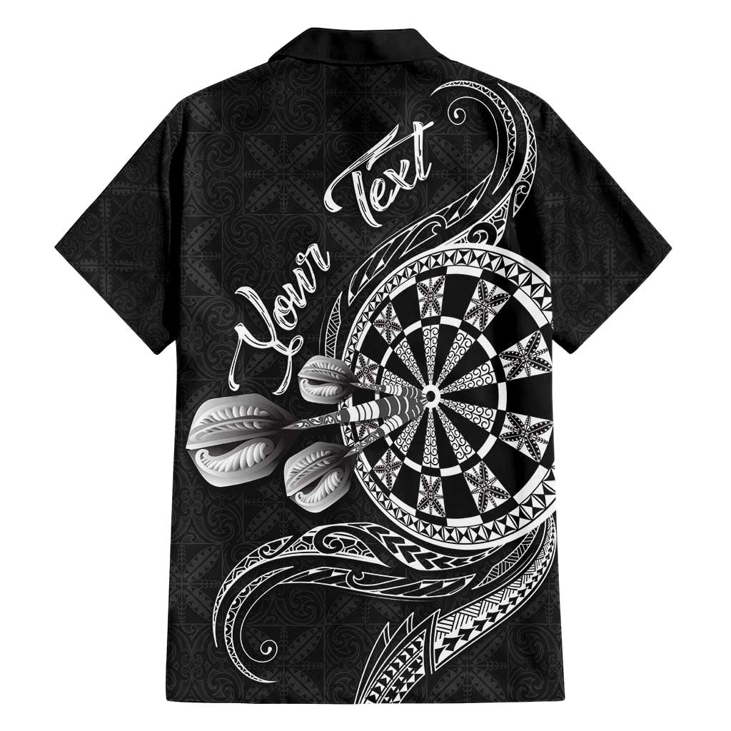 Personalised Niue Darts Masters Family Matching Long Sleeve Bodycon Dress and Hawaiian Shirt Tribal Hiapo Dartboard LT03 - Polynesian Pride