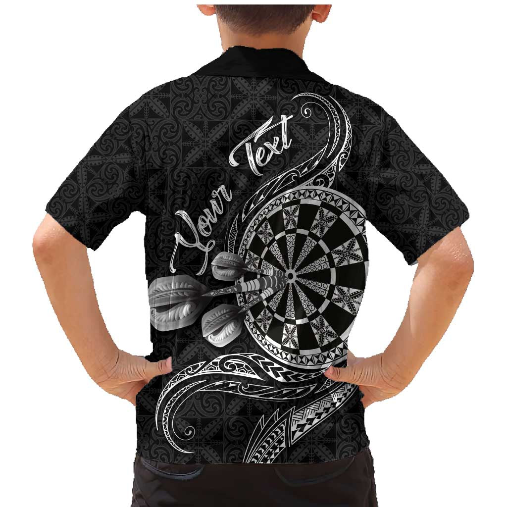 Personalised Niue Darts Masters Family Matching Mermaid Dress and Hawaiian Shirt Tribal Hiapo Dartboard LT03 - Polynesian Pride